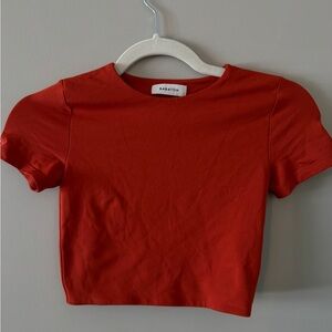 Aritzia Babaton burnt orange contour Crop Top